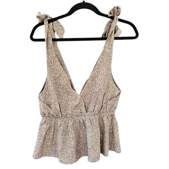 Pink Lily Womens Sleeveless Tie-Strap Peplum Top M 100% Polyester - Picture 5 of 5